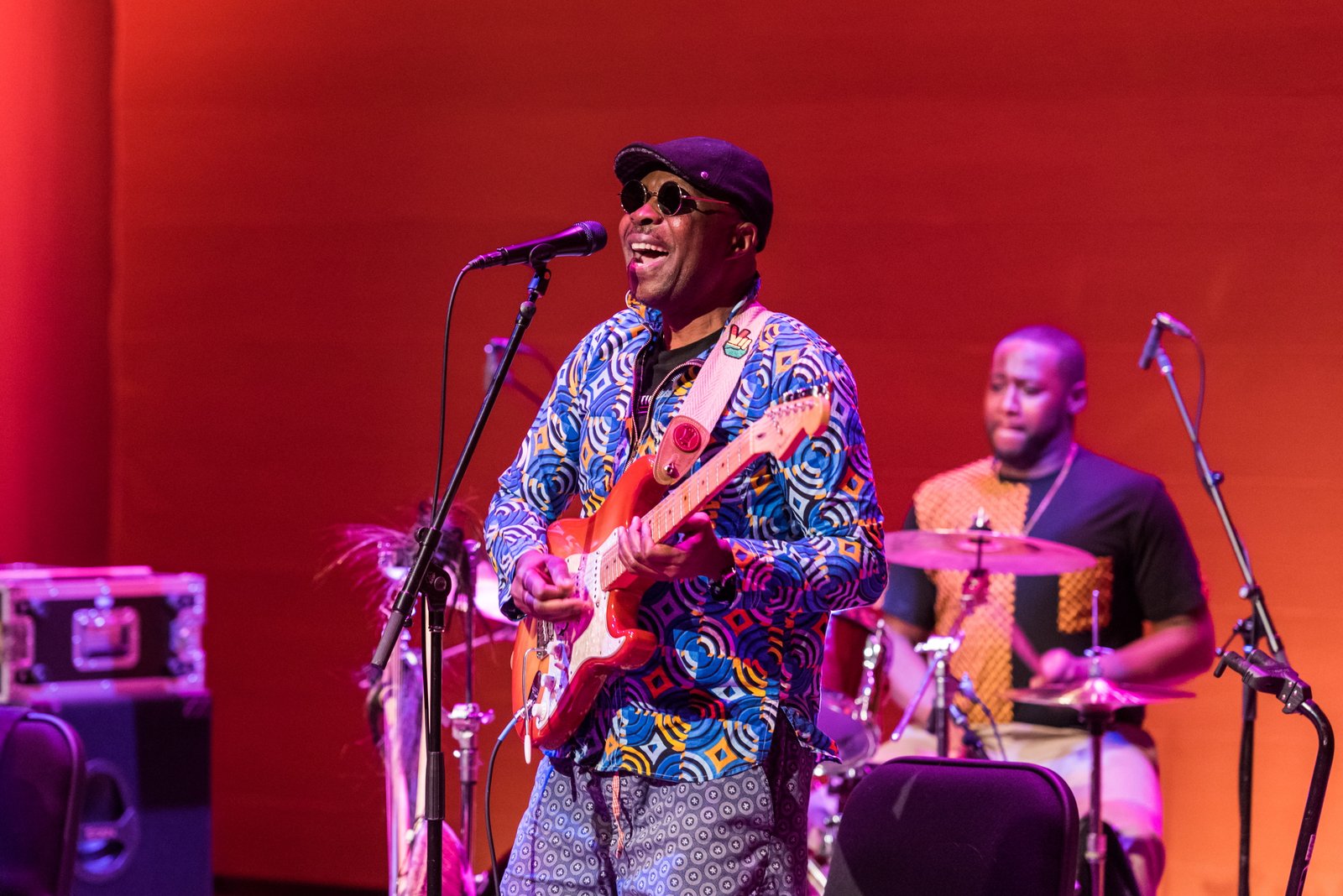 Musicians performing on stage